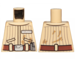 Torso SW Jacket with Vertical Stripes, Reddish Brown Belt, Badge with Alien Letters Pattern (Quarrie)