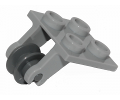 Aircraft Plate, Modified 2 x 2 Thin with Plane Single Wheel Holder and Dark Bluish Gray Pulley Wheel (2415 / 3464)
