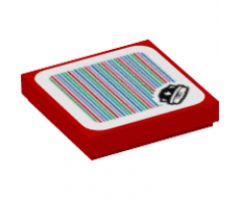 Tile 2 x 2 with Super Mario Scanner Code Spiny Pattern (Sticker) - Set 71382