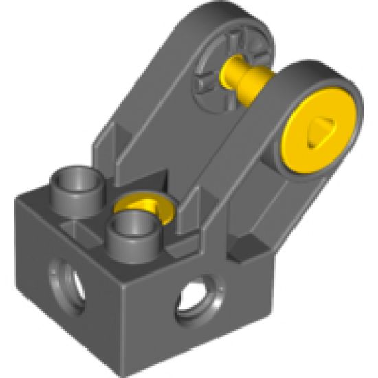 Duplo, Toolo Brick 2 x 2 with Angled Bracket with Forks and Two Screws, Holes at Side