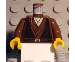 Torso SW Layered Shirt, Black Vest and Padawan Braid Pattern / Brown Arms / Yellow Hands