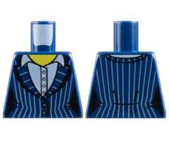 Torso Female Pinstripe Suit Jacket over White Shirt Pattern