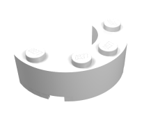 Brick, Round Corner 4 x 2 Macaroni Double with Stud Notches