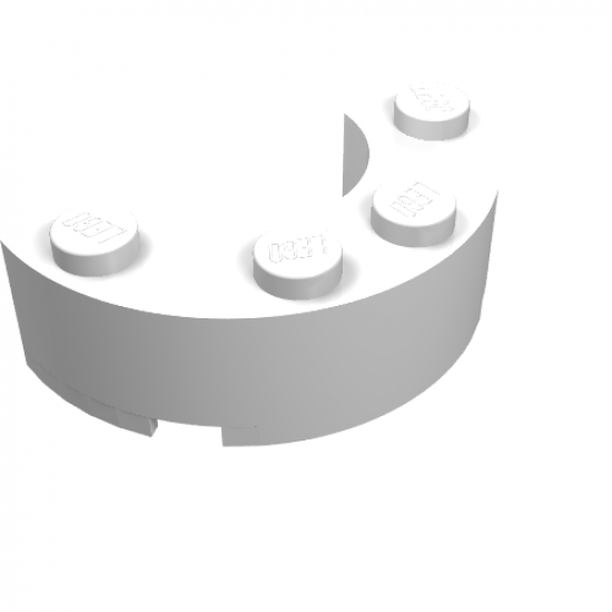 Brick, Round Corner 4 x 2 Macaroni Double with Stud Notches