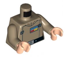 Torso SW Imperial Officer 8 Pattern (Grand Moff Tarkin) / Dark Tan Arms / Light Nougat Hands