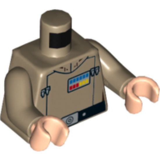 Torso SW Imperial Officer 8 Pattern (Grand Moff Tarkin) / Dark Tan Arms / Light Nougat Hands