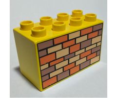 Duplo, Brick 2 x 4 x 2 with Bricks Pattern