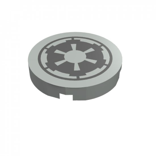 Tile, Round 2 x 2 with SW Imperial Logo Pattern