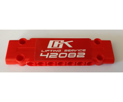 Technic, Panel Plate 3 x 11 x 1 with 'OK LIFTING SERVICE 42082' on Red Background Pattern (Sticker) - Set 42082