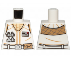 Torso SW Hoth Rebel Vest with ID Badge, Utility Belt, Large Buckle and Tan Scarf Pattern