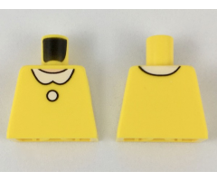 Torso, White Collar and Button Pattern