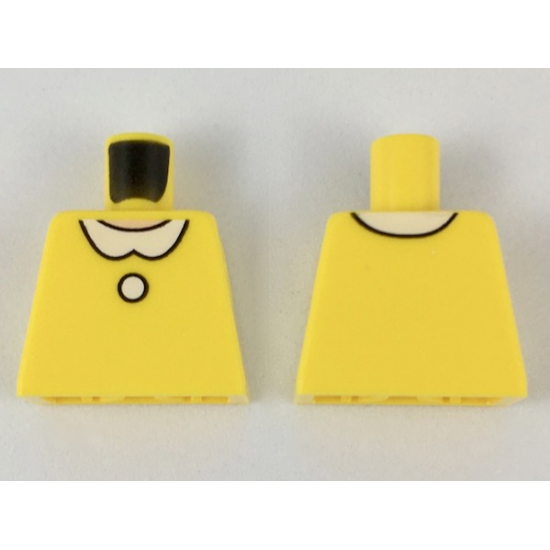 Torso, White Collar and Button Pattern