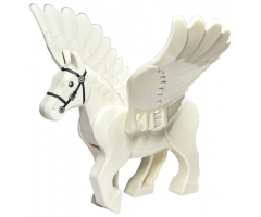 Animal, Air Pegasus, Movable Legs with Black Eyes, White Pupils and Single Buckle Black Bridle Pattern