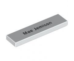 Tile 1 x 4 with Black 'Mae Jemison' Pattern