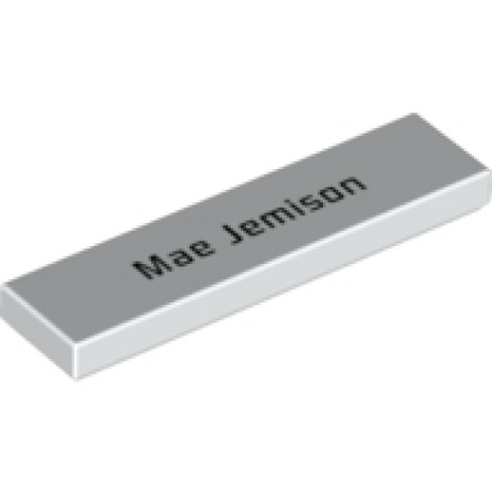 Tile 1 x 4 with Black 'Mae Jemison' Pattern