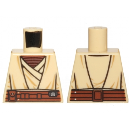 Torso SW Jedi Robe, Reddish Brown Undershirt and Belt Pattern (SW Agen Kolar)