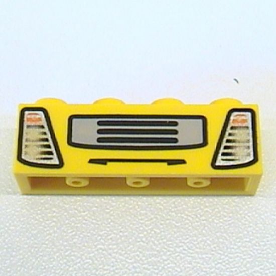 Brick 1 x 4 with Truck Headlights and Grille Pattern (4 Juniors)