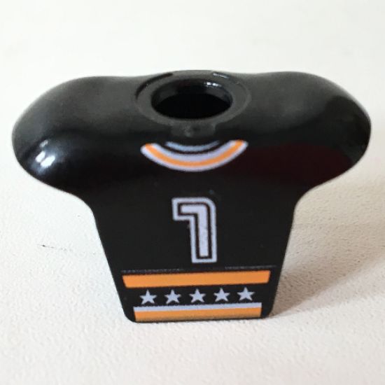 Minifigure, Body Wear Hockey Body Armor with NHL Logo and White Number 7 Pattern