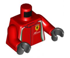 Torso Speed Champions with Ferrari and AFcorse Logo Pattern / Red Arms / Black Hands