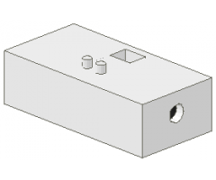 Brick, Modified 2 x 4 with Wheels Holder for Car Steering Gear Axle
