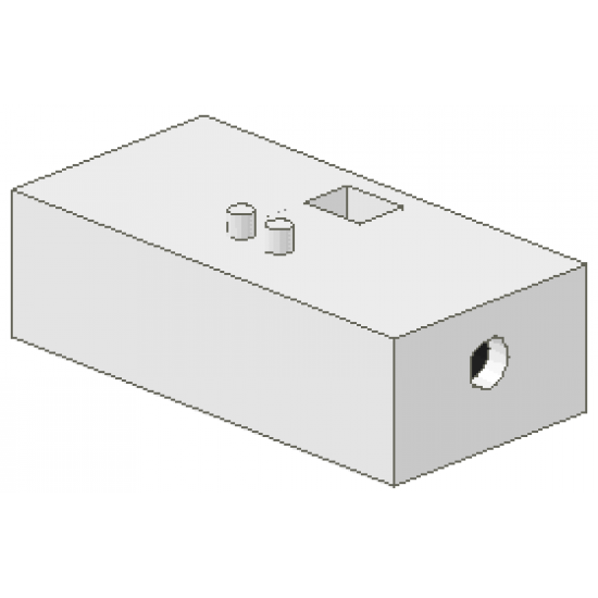 Brick, Modified 2 x 4 with Wheels Holder for Car Steering Gear Axle