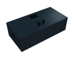 Brick, Modified 2 x 4 with Wheels Holder for Car Steering Gear Axle