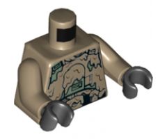 Torso SW Armor Sand Green with Mud Stains Pattern (Han Solo, Mudtrooper) / Dark Tan Arms / Black Hands