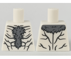 Torso Dark Bluish Gray Fur and Black Muscle Contours Pattern