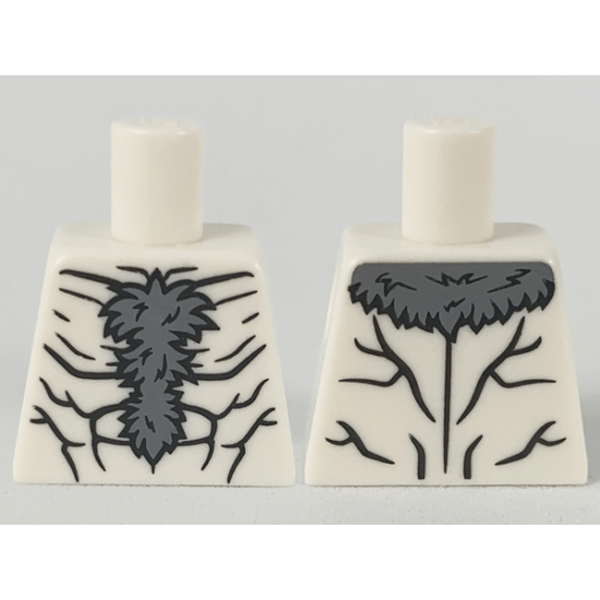 Torso Dark Bluish Gray Fur and Black Muscle Contours Pattern