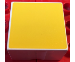 Duplo, Tile 2 x 2 x 1 with Shape Yellow Square Pattern