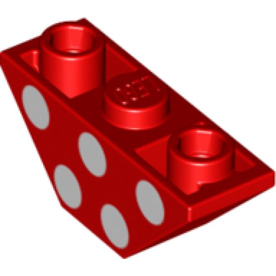 Slope, Inverted 45 3 x 1 Double with White Polka Dots Pattern