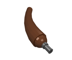 Animal, Body Part Dinosaur Tail / Neck Base Section with Black Technic Pin