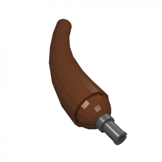 Animal, Body Part Dinosaur Tail / Neck Base Section with Black Technic Pin