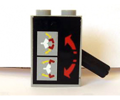 Pneumatic Switch with Top Studs with Grabber Lever Control Pattern (Sticker) - Set 8443
