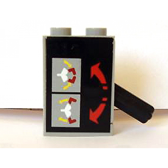 Pneumatic Switch with Top Studs with Grabber Lever Control Pattern (Sticker) - Set 8443