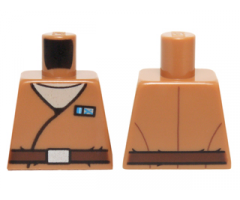 Torso SW Vest Robe with Reddish Brown Belt and Blue Name Badge over Tan Undershirt Pattern