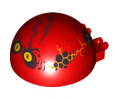 Windscreen 6 x 6 x 3 Canopy Half Sphere with Dual 2 Fingers and Globlin with Yellow and Orange Eyes Pattern