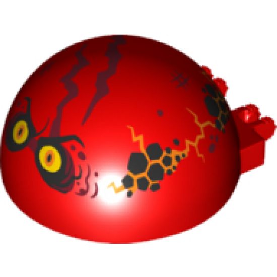 Windscreen 6 x 6 x 3 Canopy Half Sphere with Dual 2 Fingers and Globlin with Yellow and Orange Eyes Pattern