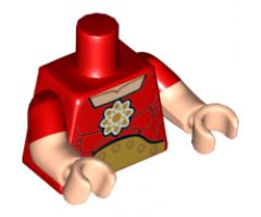 Torso Muscles, Gold Atomic Symbol and Large Belt Pattern / Light Nougat Arms with Red Short Sleeves Pattern / Light Nougat Hands