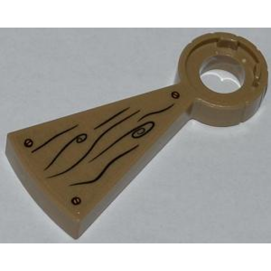 Stairs Spiral Step with Wood Grain, 2 Knots and 3 Screws Pattern (Sticker) - Set 79103