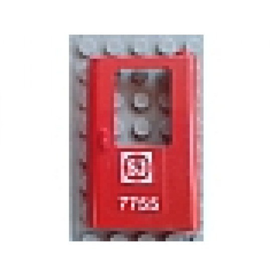 Door 1 x 4 x 5 Train Right with Swedish 'SJ 7755' Pattern (Sticker) - Set 7755