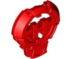 Hero Factory Chest Badge with 'H' and Flat Bottom