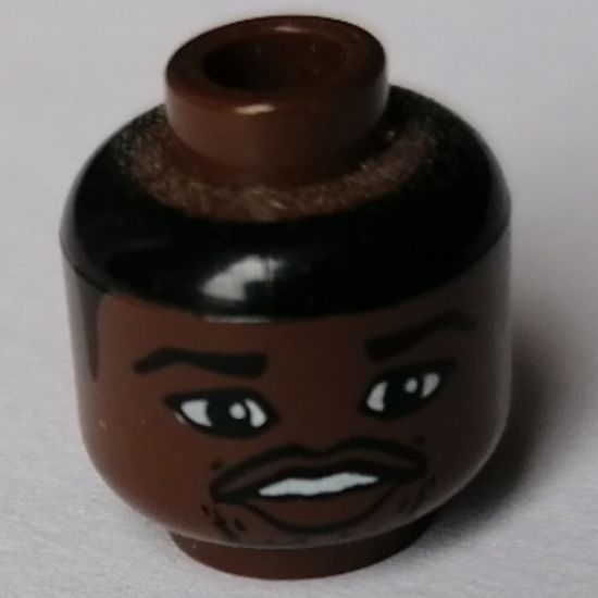 Minifigure, Head NBA Jalen Rose Pattern - Blocked Open Stud