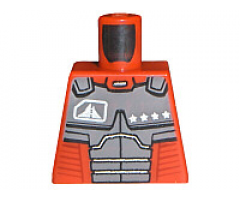 Torso Exo-Force Dark Gray Body Armor with Four Stars Pattern
