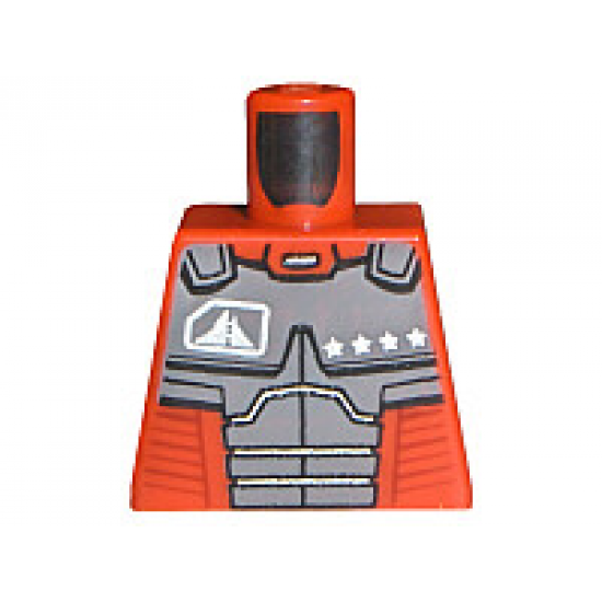 Torso Exo-Force Dark Gray Body Armor with Four Stars Pattern