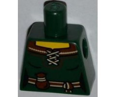 Torso Female Dress with Brown Laced Collar, Belt and Pouch Pattern