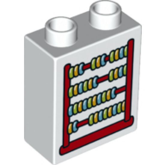 Duplo, Brick 1 x 2 x 2 with Abacus Pattern