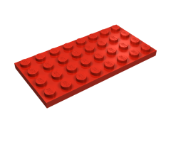 Plate 4 x 8 with Waffle Bottom