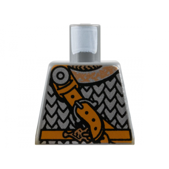 Torso Viking Scale Mail and Diagonal Leather Belt Pattern