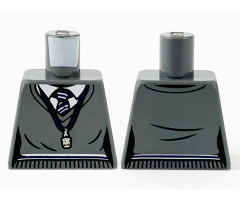 Torso Female Outline Sweater Vest with White Shirt, Dark Blue and Light Bluish Gray Tie and Trim (Ravenclaw) and Butterbeer Cork Necklace Pattern